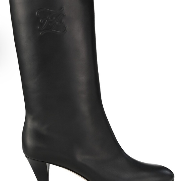 Fendi Show Leather Boots Black Women’s EU 38/US 8 $1,190 - Picture 1 of 9